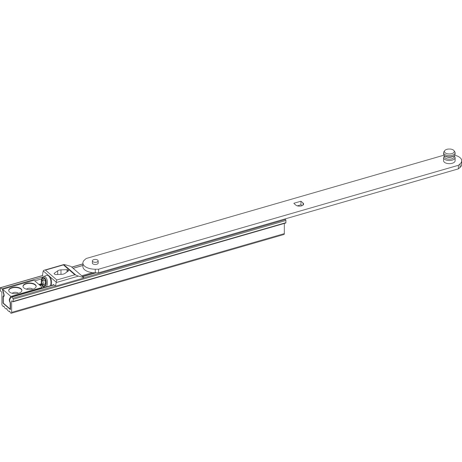 Roto ROTO NT/NX Drehbegrenzer Designo für schmale Fenster silber