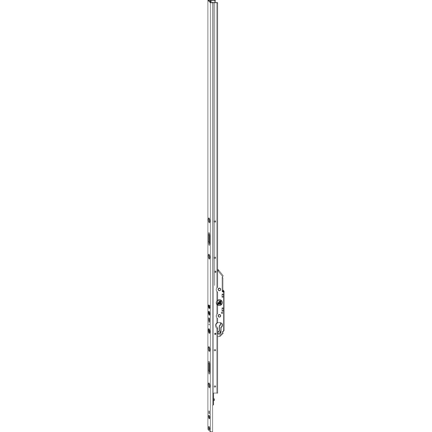 Maco #214414 HS Hebegetriebe PZ DM 27,5, FFH 2460-2860 mm, Alu silber eloxiert (214414)