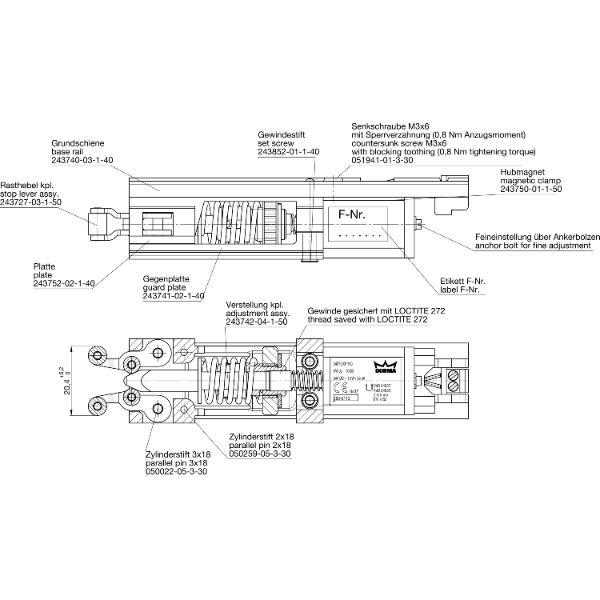 dormakaba EMF-Einheit für 1- und 2-flg. EMF/EMR-Gleitschienen