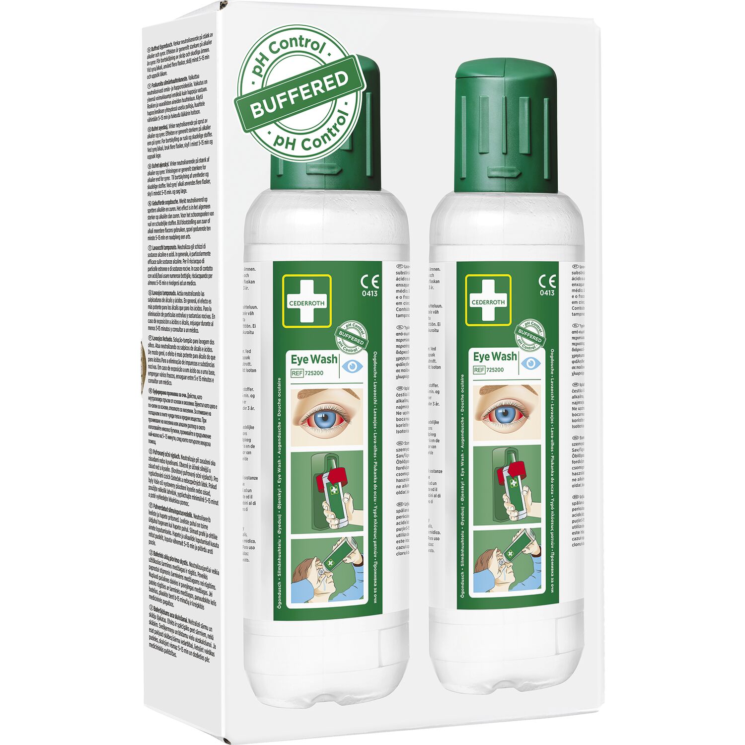 Cederroth Augenspüllösung für Einmal-Gebrauch Inhalt 2 x 500 ml