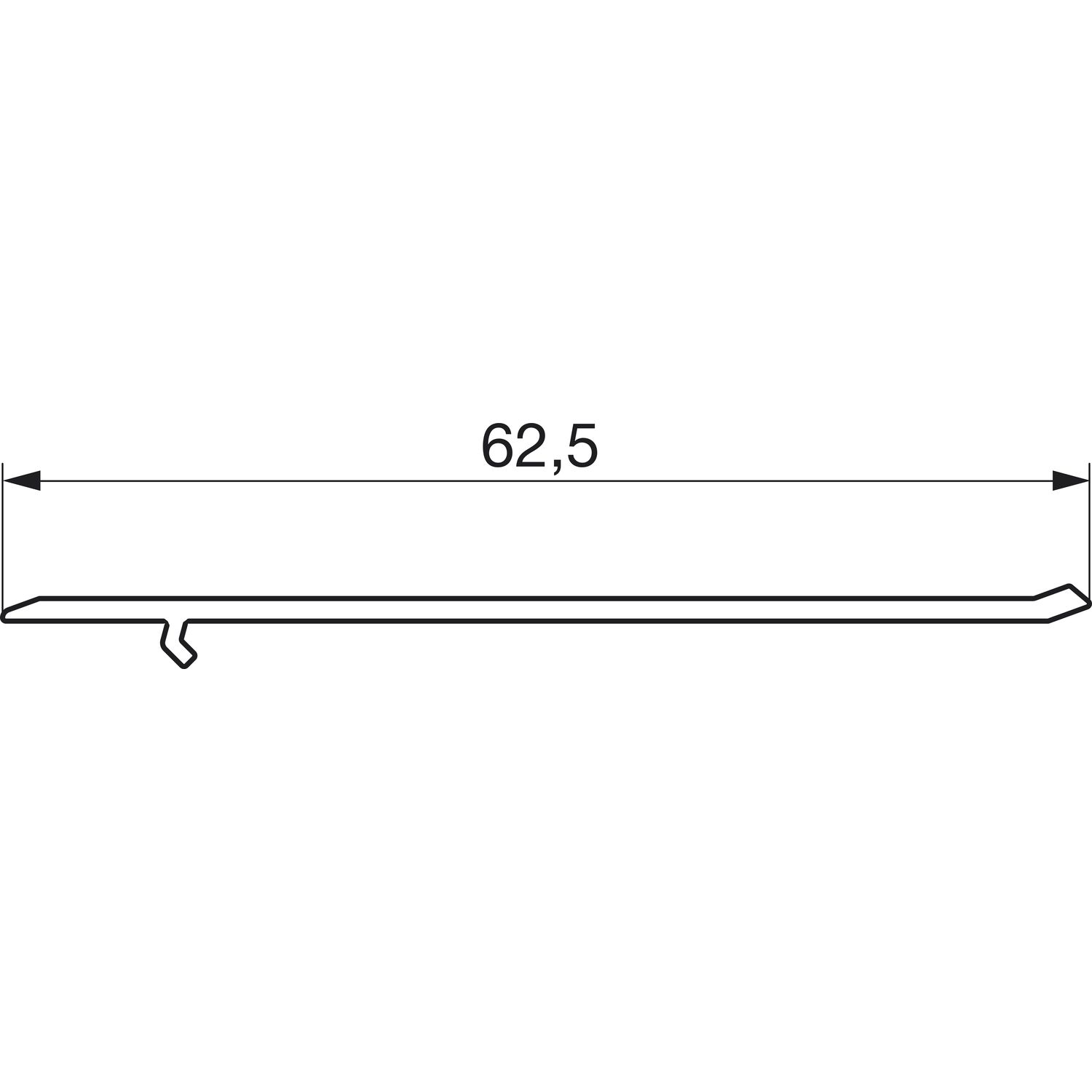 GU Thermostep 164 Trittschwelle P1642, L=3300 mm, Alu silber eloxiert
