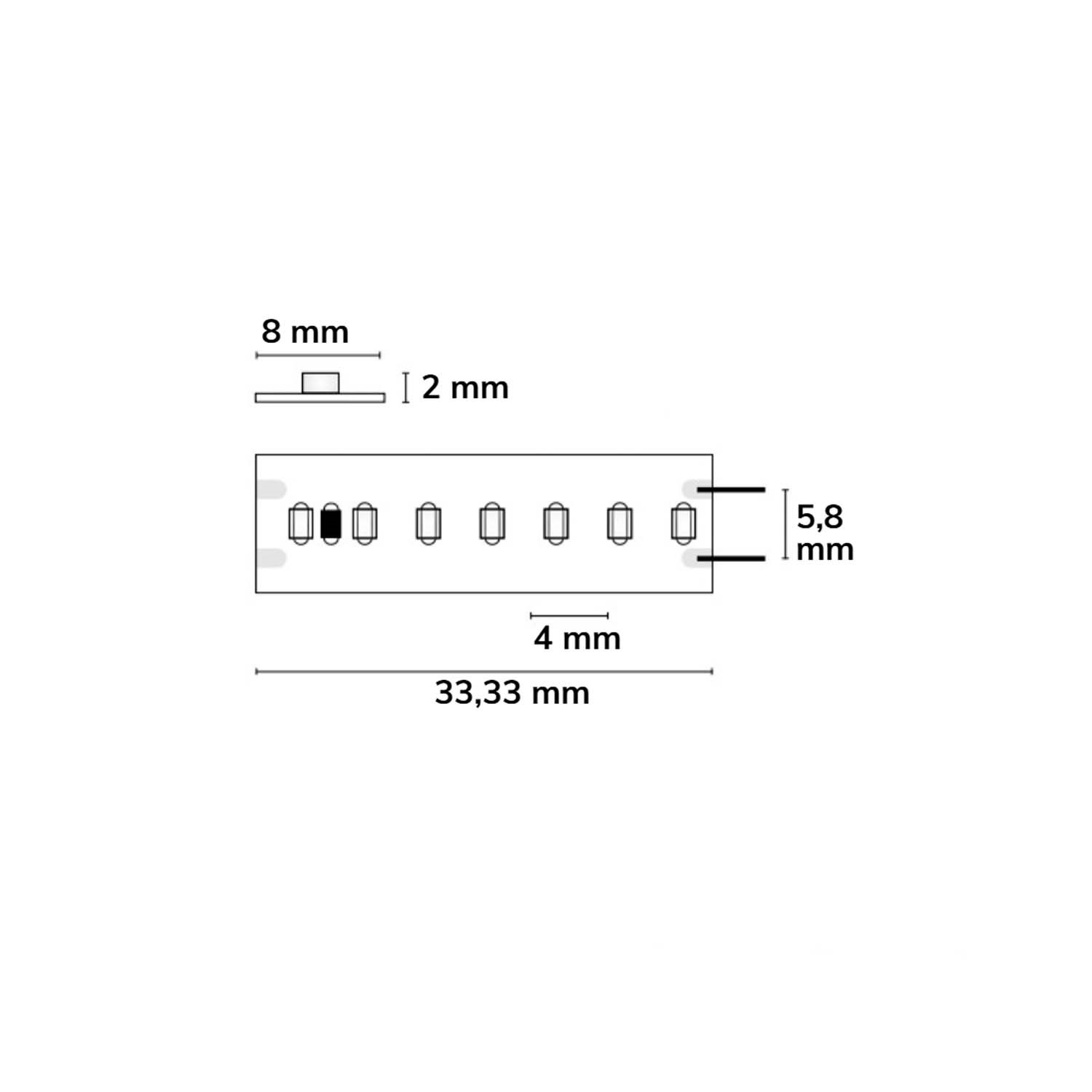 ISOLED LED CRI930 Linear8 Flexband 24V DC 8W IP20 3000K 5m Rolle 210 LED/m