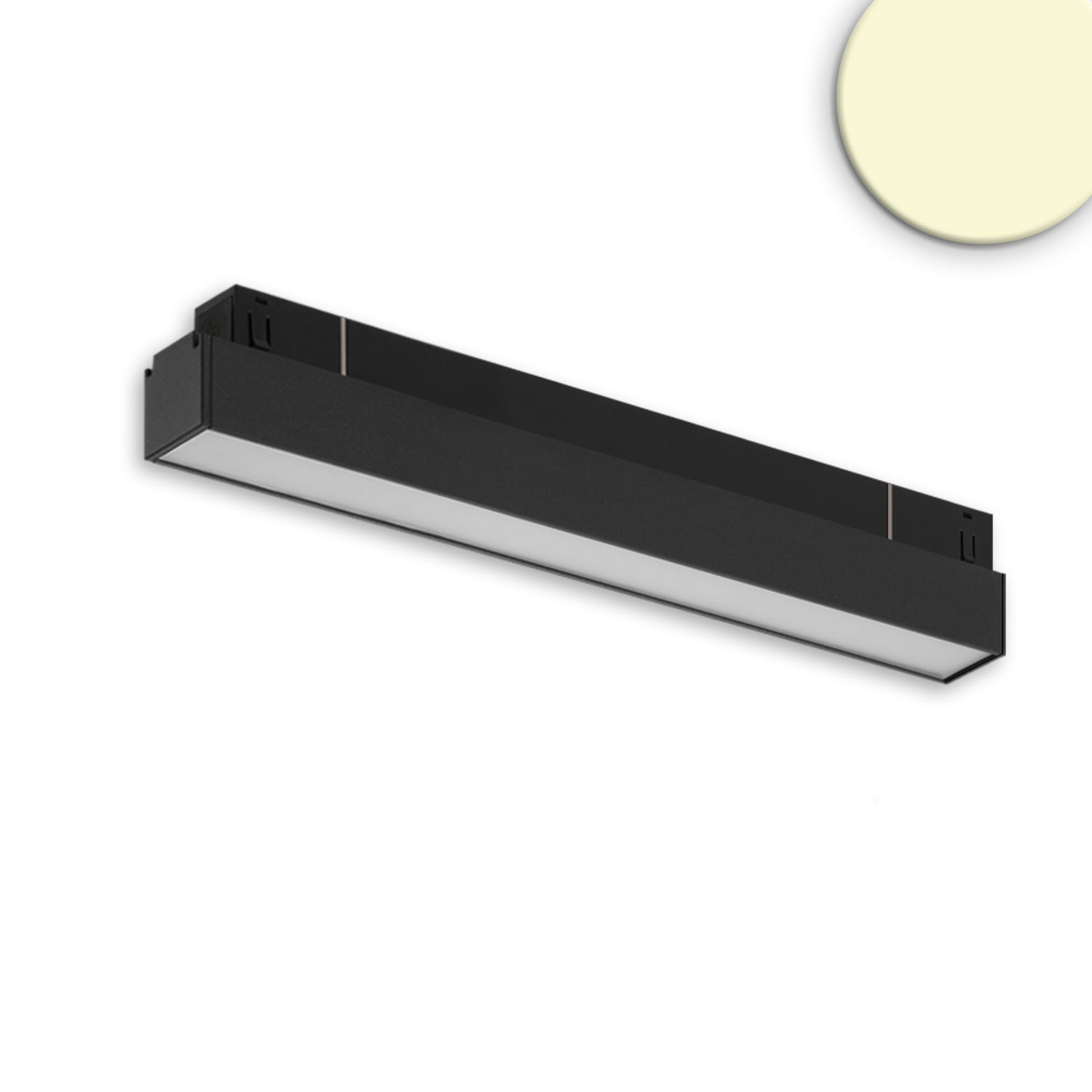 ISOLED Track48 Linearleuchte 30cm schwarz 10W 120° 48V DC 3000K,CRI90 Line+ DALI dimmbar